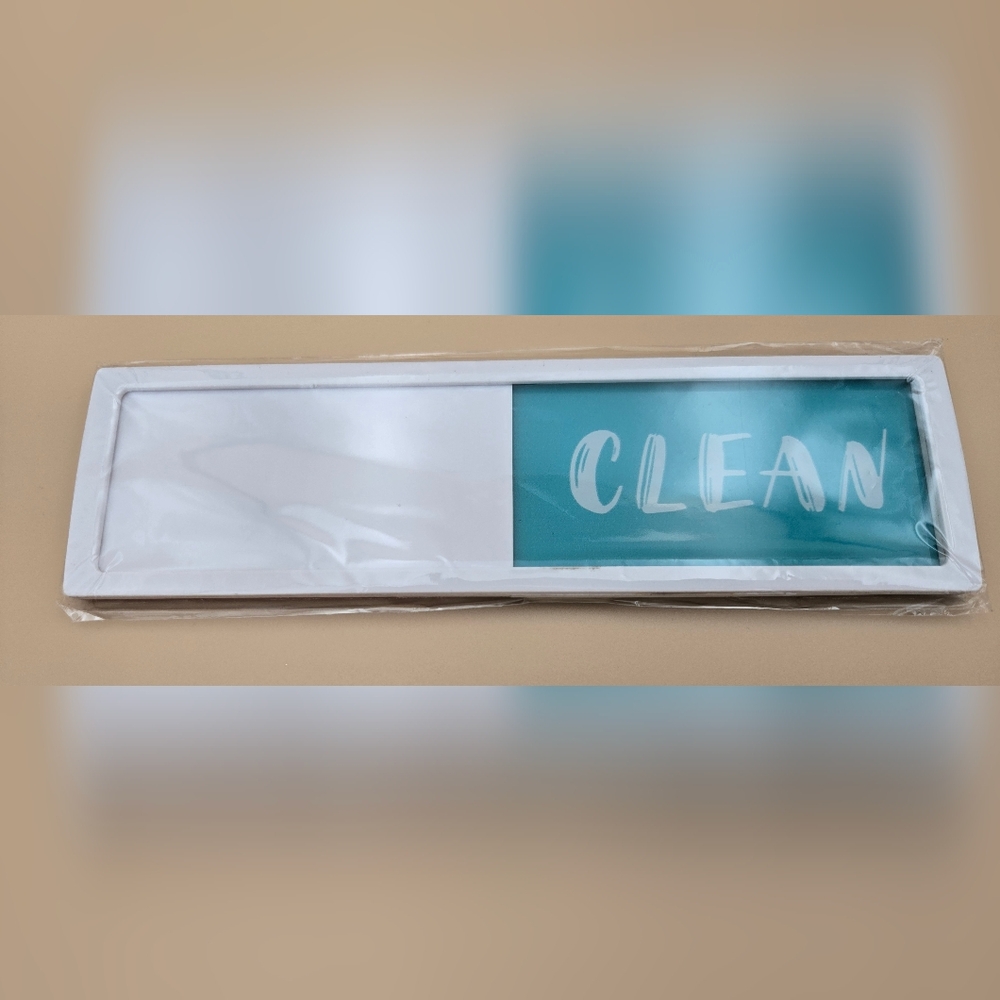 Pink/White/Green Dishwasher Clean Dirty Magnet. Cat Theme. Unopened.